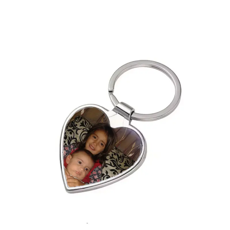 .breloc personalizat inima, poza/ text din metal, model ya-05 02